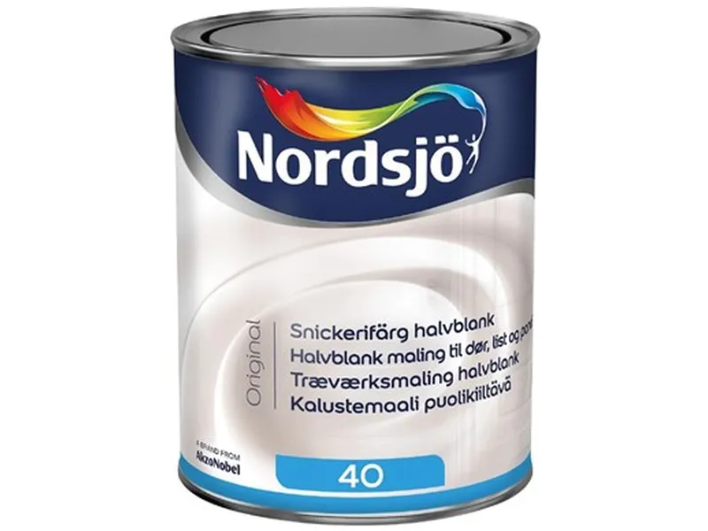 Snickerifärg original Nordsjö halvblank g40 vit 1L