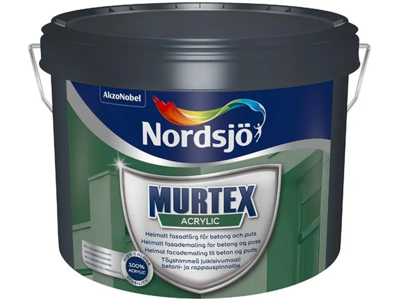 Putsfasadfärg murtex acrylic bm Nordsjö utomhus 0,95L 62606