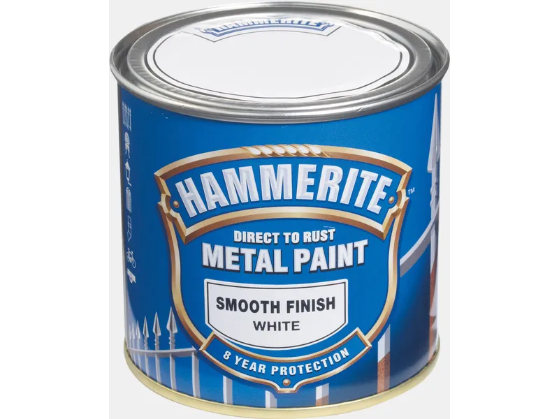 Metallfärg Hammerite smooth finish vit 552 250ml