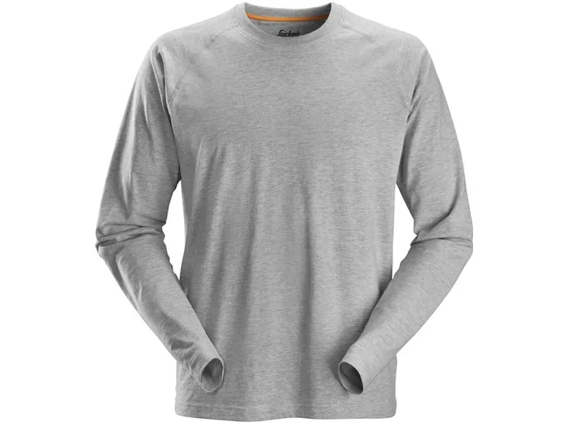 T-shirt långärmad aw gråmelerad storlek xl Snickers Workwear