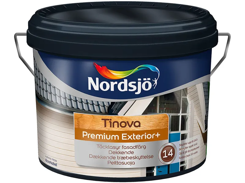 Fasadfärg Nordsjö tinova premium exterior+ vit volym: 1L